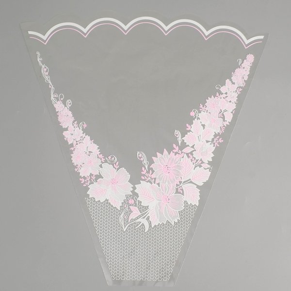 Пакет цветочный Конус Одесса Микс 45х50 бело-розовый 4846433