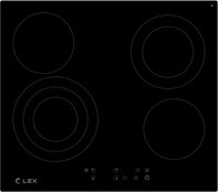 Поверхность варочная электрическая Lex EVH 642-2 BL 59х52см, 4 конфорки, черный
