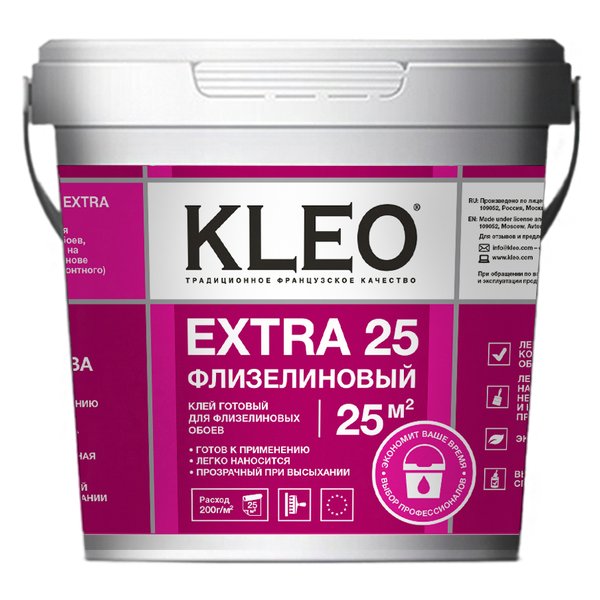 Клей готовый для флизелиновых обоев КLEO EXTRA 5кг