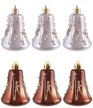 Набор украшений Колокольчики 6шт 6,5х5см, кофе+шампанское, SYQC-0123075