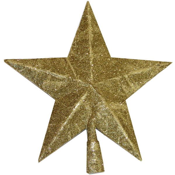 Наконечник-звезда на елку 27см золото SYSDX-332007