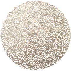 Салфетка сервировочная Манифик 38см золотистый ПВХ