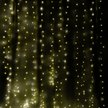 Электрогирлянда внутренняя Занавес Струны 3х3м 600LED, теплый белый, USB, пульт ДУ, серебристый кабель