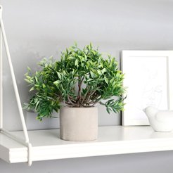 Растение искусственное в горшке Фрутикоса пышная 20см