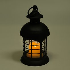 Фонарь светодиодный Свеча 12х12х23,5см, цвет: черный, SYLZB-2323001