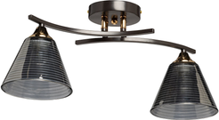 Люстра Тетро 2х60W Е27 металл, стекло, кофе