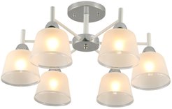Люстра Steffani 3515-6 CR+WH, 6xE27/40W (62х62х27,5)