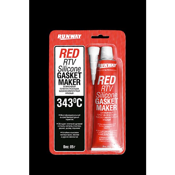Герметик-прокладка силиконовый Runway RW8500 85г красный