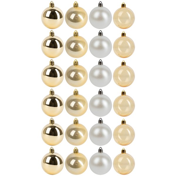 Набор шаров 24шт 6см жемчужный+золото SYQA-012241
