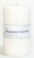 Свеча формовая Miram Home Ribbed 6х20см белый
