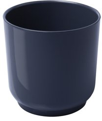 Кашпо пластиковое Дельта d13,5см h13см v1,5л, антрацит, с вкладкой