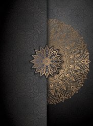 Фотообои виниловые на флизелиновой основе Мандала на черном 2х2,7м