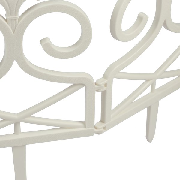 Заборчик декоративный Мегасад Ажурный 60х32,5см, 4 секции, полипропилен, белый, HD7048
