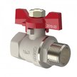 Кран латунный шаровый V&G 1/2" внутренняя-наружная резьба, ручка бабочка