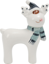 Фигурка керамическая Олень 12,2см, бело-голубой, SYTCC-3825010