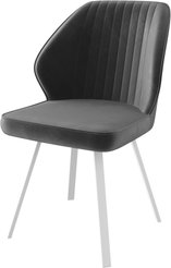 Стул кухонный Mamadoma Michael d10 45х44х84см велюр/металл, серый/белый
