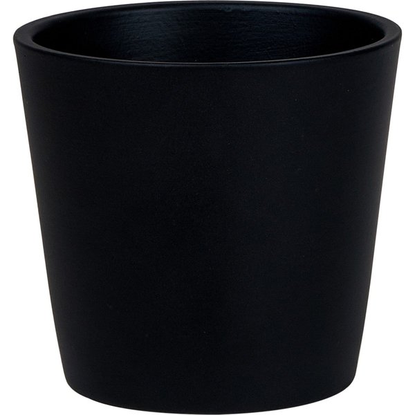 Кашпо керамическое конус Черный 0,4л d10 h9