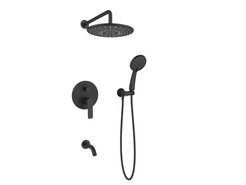 Комплект душевой системы скрытого монтажа 7в1 ESKO Singapore Black