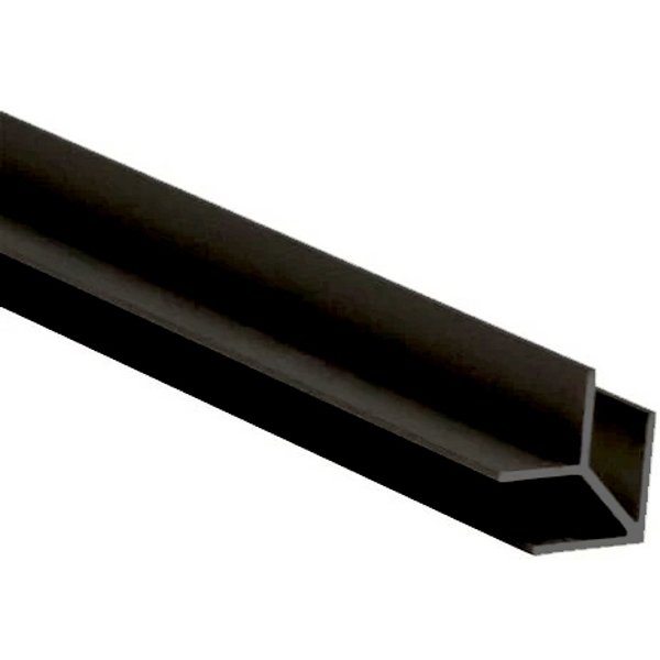 Профиль угловой универ. для стеновых панелей 6мм (7мм) черный, арт.1080, L600мм