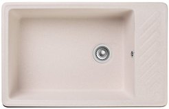 Мойка Granfest Quarz GF-ZL-51 760х480х178мм прямоугольная с крылом, белый
