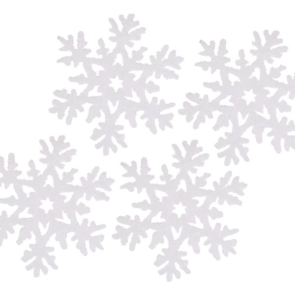 Украшение SY17PM-086 15см снежинка белый (4шт)