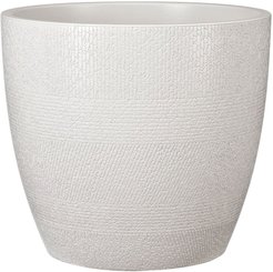 Кашпо бетонное Деним d21см h18,2см v4л, белый