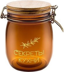 Банка д/сыпучих продуктов Lefard Секреты кухни 750мл, стекло, крышка дерево