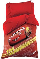 Комплект постельного белья 1,5сп Время побеждать Тачки (наволочка 50х70см - 1шт) поплин