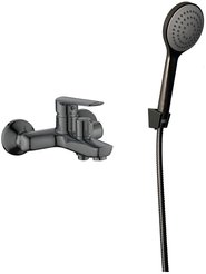 Смеситель для ванной ESKO Lagos LG54GM в комплекте с душевыми аксессуарами, графит