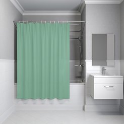 Штора для ванной 200x240см, Полиэстер, зеленый, IDDIS, BL05P24i11