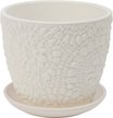 Горшок бетонный Камешки d15см h13см v1,3л, бутон, белый