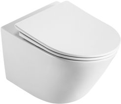Унитаз подвесной D&K Rhein.Bach DT1476516 (торнадо) сиденье микролифт, безободковый