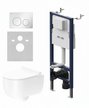 Комплект системы инсталляции AM.PM PrimeFit IS90101.DX36C1701 с белой клавишей и подвесным унитазом Scandinavi