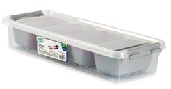 Контейнер д/хранения Hobby Life Grand 14x36,5x6,2см 4 секции серый, полипропилен