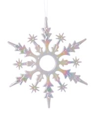 Украшение фигурное Снежинка 15см, радужно-белый, акрил, SYYKLC-1923012