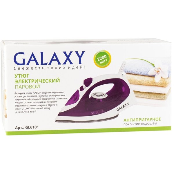 Утюг Galaxy GL 6101,2200Вт, антипригарное покрытие подошвы