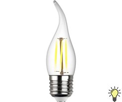 Лампа светодиодная REV FILAMENT 7Вт Е27 свеча на ветру 2700К свет теплый
