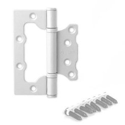 Петля без врезки Apecs 100х75х2,5мм B2-Steel-W белый