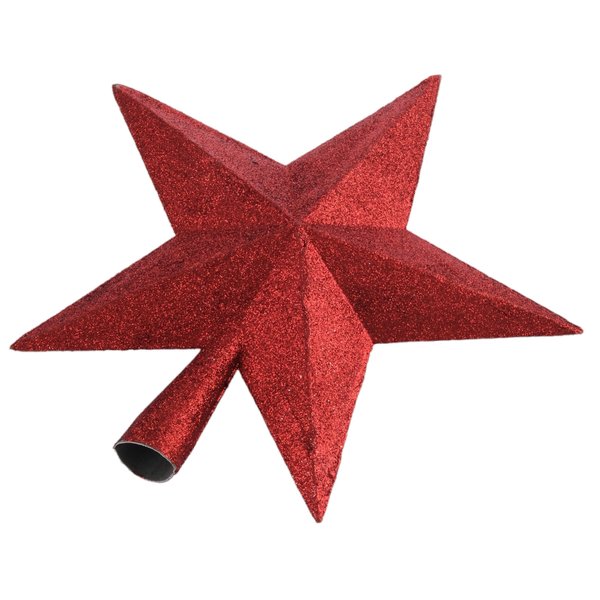 Верхушка елочная Звезда 25см, красный, SYSDX-3323053