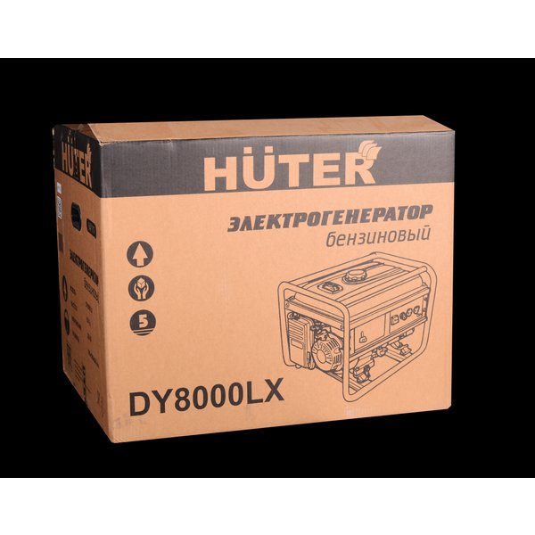 Генератор бензиновый Huter DY8000LХ 6500/8000Вт, 220В, ручной стартер+электростартер