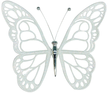 Украшение елочное Бабочка малый белый 120х140х10мм Украшение елочное Бабочка малый белый 120х140х10мм