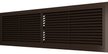 Решетка вентиляционная переточная АБС 455х133,коричневая