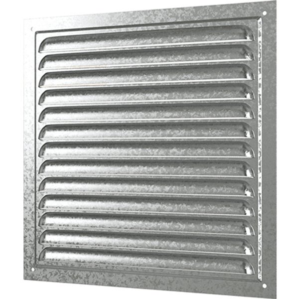 Решетка вентиляционная вытяжная стальная с оцинкованным покрытием 125х125