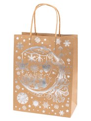 Крафт-Пакет Новогодний месяц 17,8х22,9х9,8см 86172