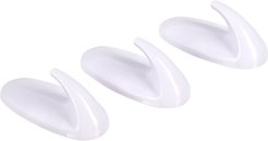 Набор крючков на клеевой основе Marmiton 3шт 5,5х2,5см пластик, белый 