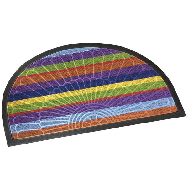 Коврик влаговпитывающий LUX multicolor 45х75см разноцветный полукруг