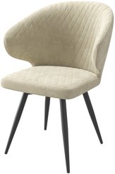 Стул кухонный Mamadoma Rob-R1 b02 47х44х82см велюр/металл, белый/черный, поворотный