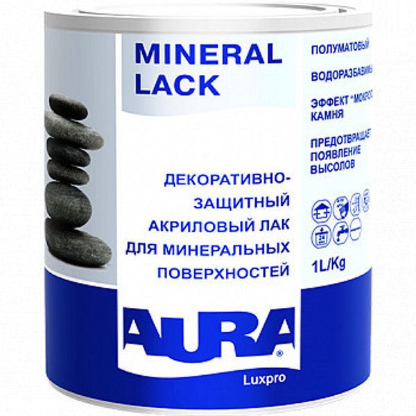 Лак по камню AURA Mineral Lack на водной основе 2,4л
