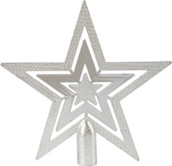 Верхушка на елку Звезда серебро 18,5х18х2см 90623