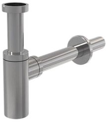 Сифон для умывальника Alcaplast Design цельнометаллический, круглый Ø32мм